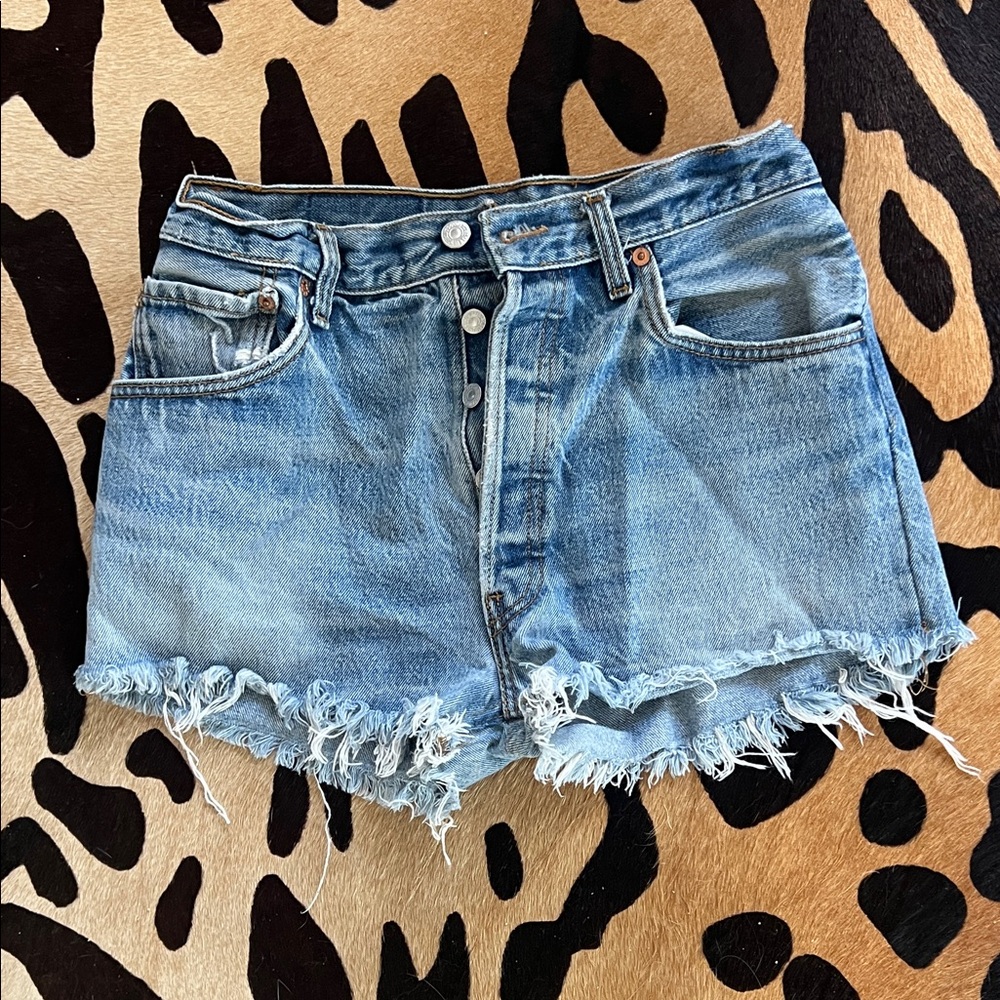 Levi's Light Blue Jean Shorts